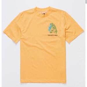 NWT THE NORTH FACE Climb Mens Tee Short Sleeve Orange Graphic